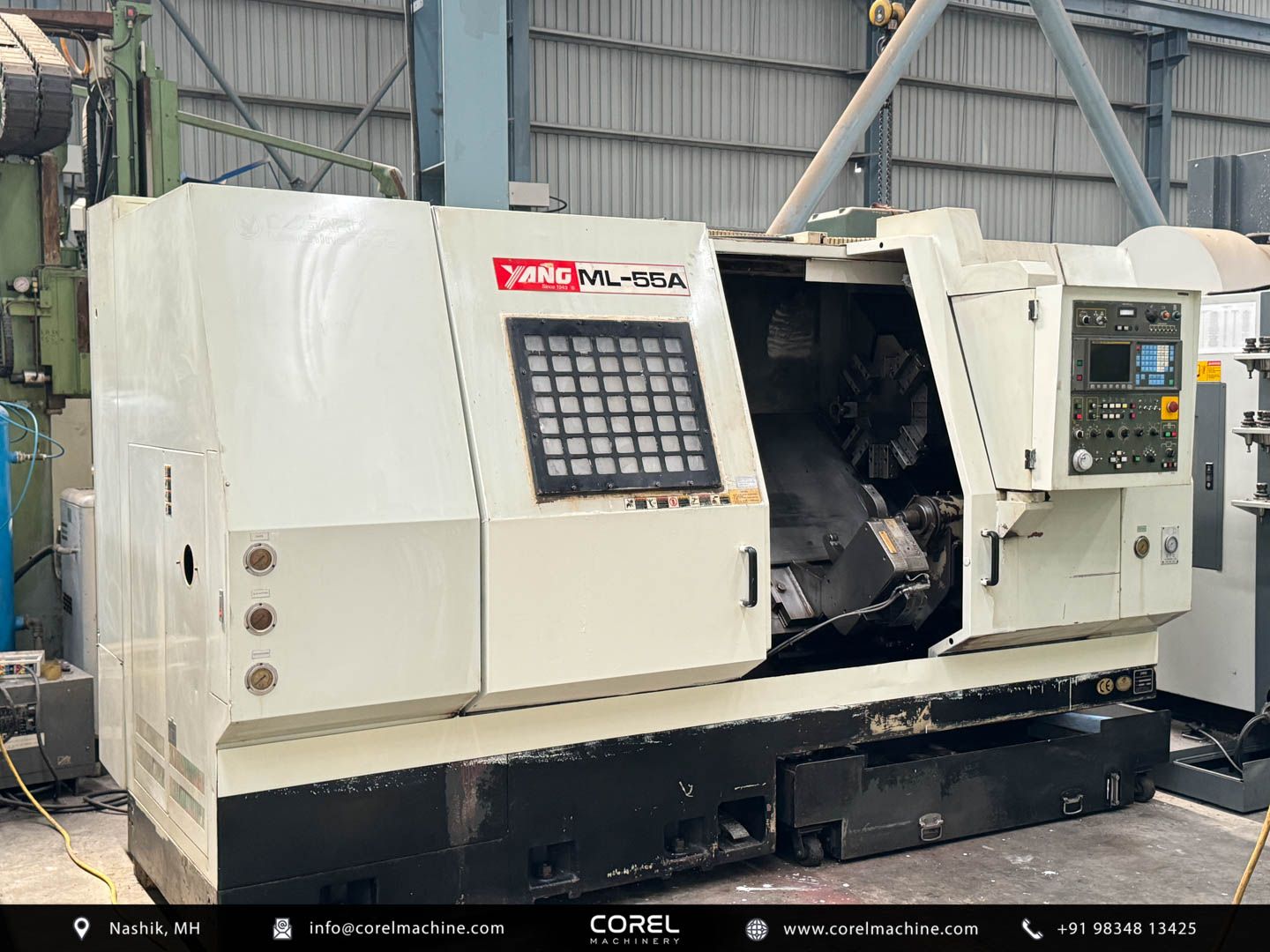Buy Used YANG ML-55 CNC LATHE | Used CNC Turning Centers in India | Corel  Machinery